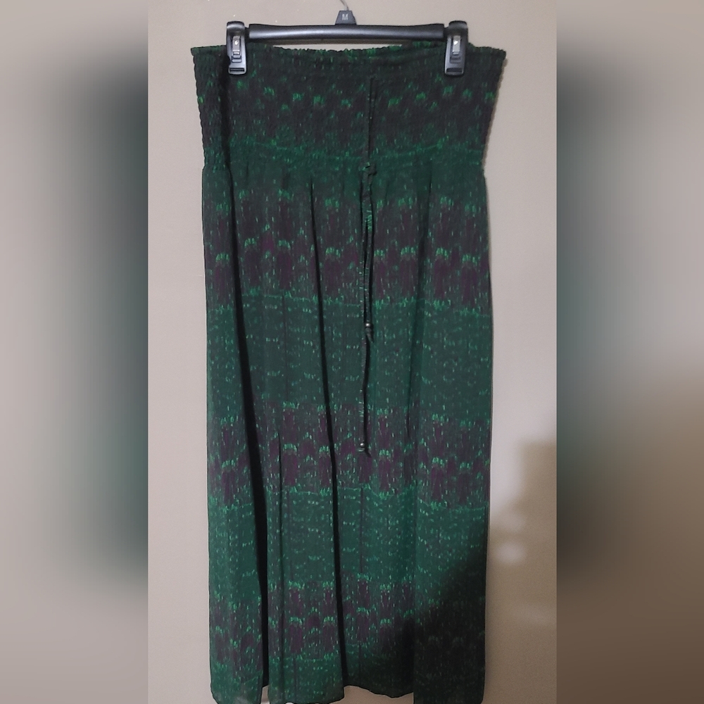 Calvin Klein Jeans Green and Purple Maxi Skirt or Dress Size XL
